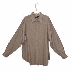 POLO RALPH LAUREN  ANDREW MENS TAN BUTTON UP LONG SLEEVE DRESS SHIRT SIZE 17
